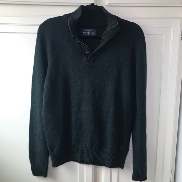 American Eagle Athletic Fit Quarter Zip Sweater M - Picture 2 of 8
